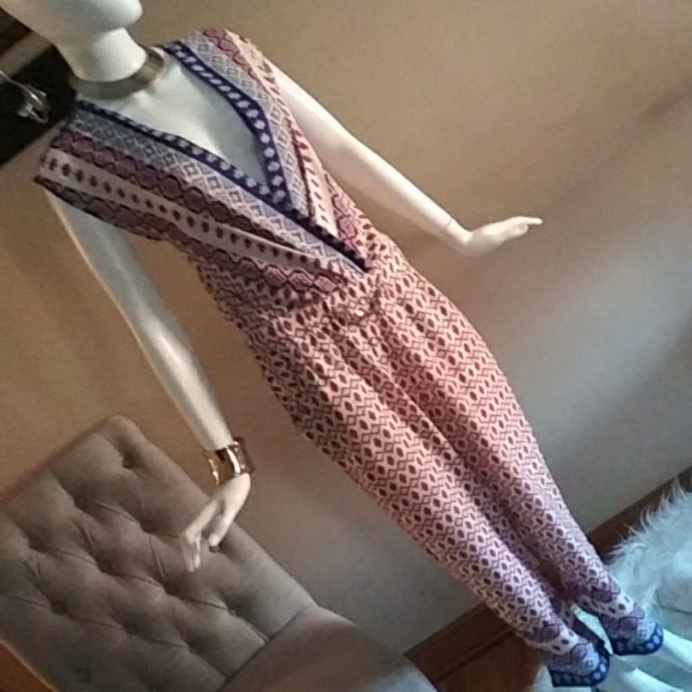 NWT Bohemian Jumpsuit with Buckle detailing